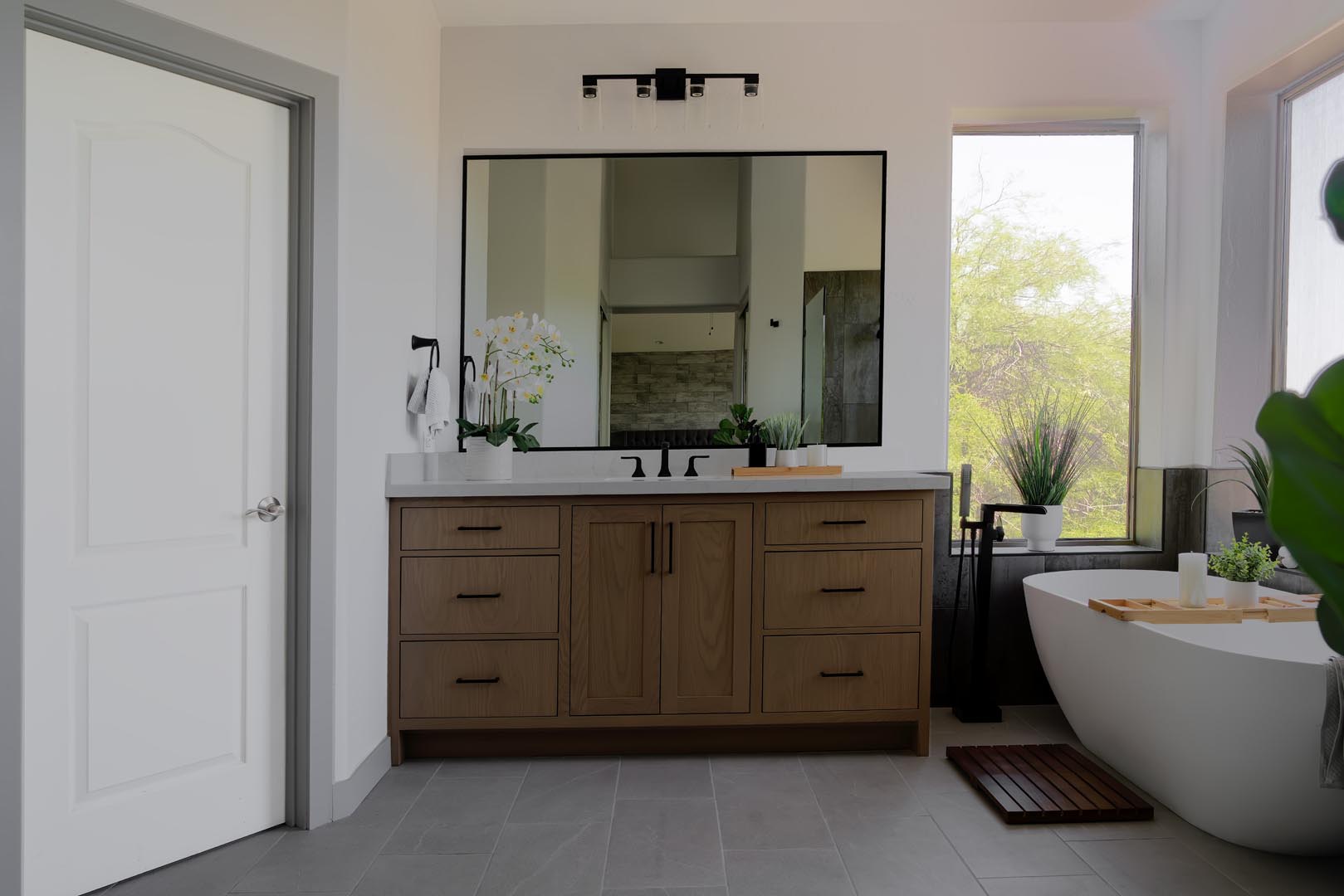 Goodyear guest bathroom remodel with modern fixtures and durable finishes