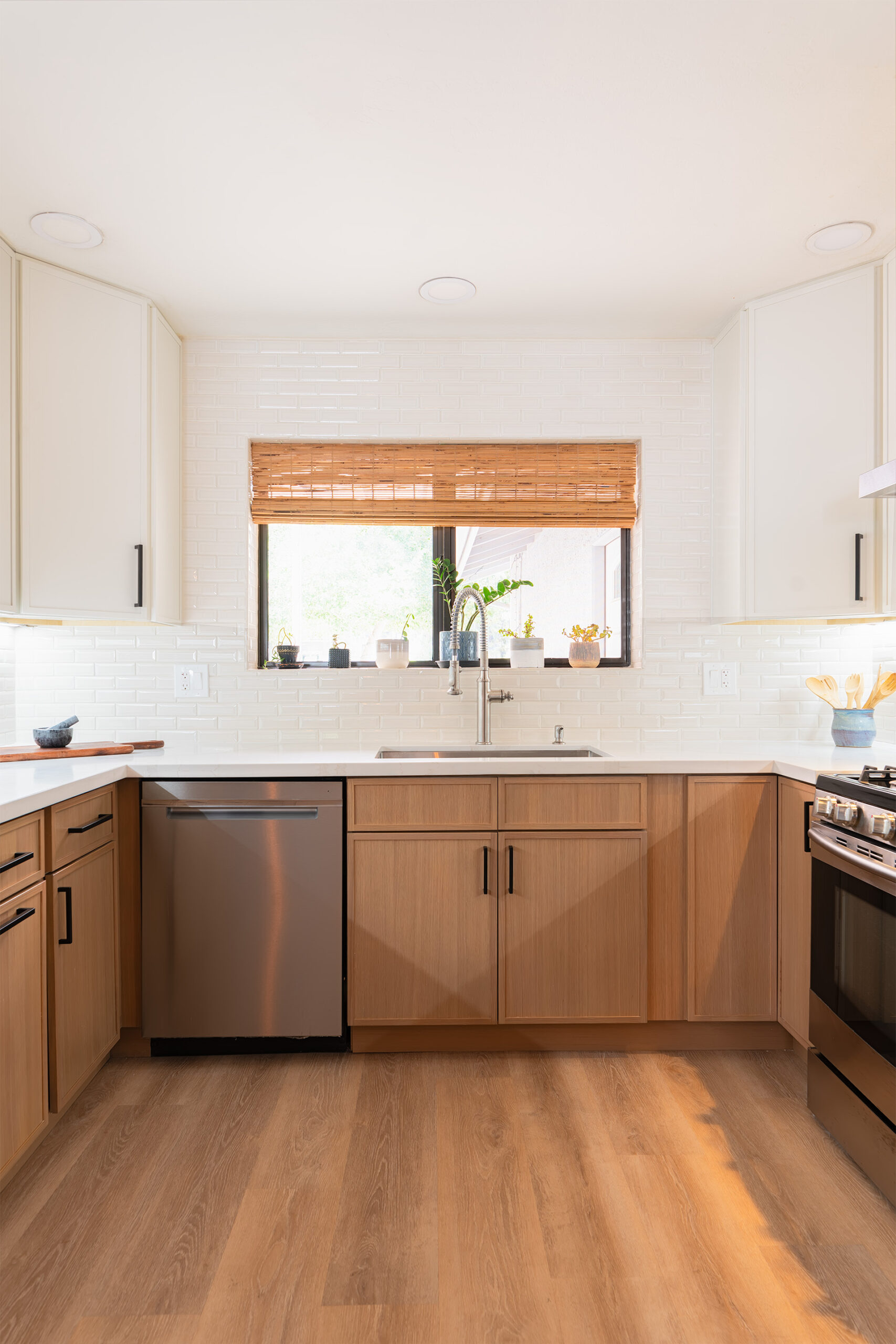 Minimalist Sun City kitchen remodel with streamlined cabinetry and an open layout